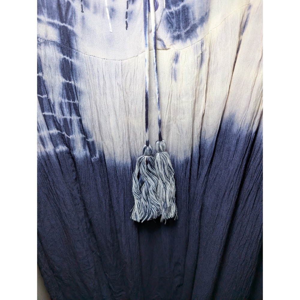 NWT Riviera Sun Women's Size 2XL Tie-dye Blue White Dress Boho Flowy Hippie - Picture 5 of 12